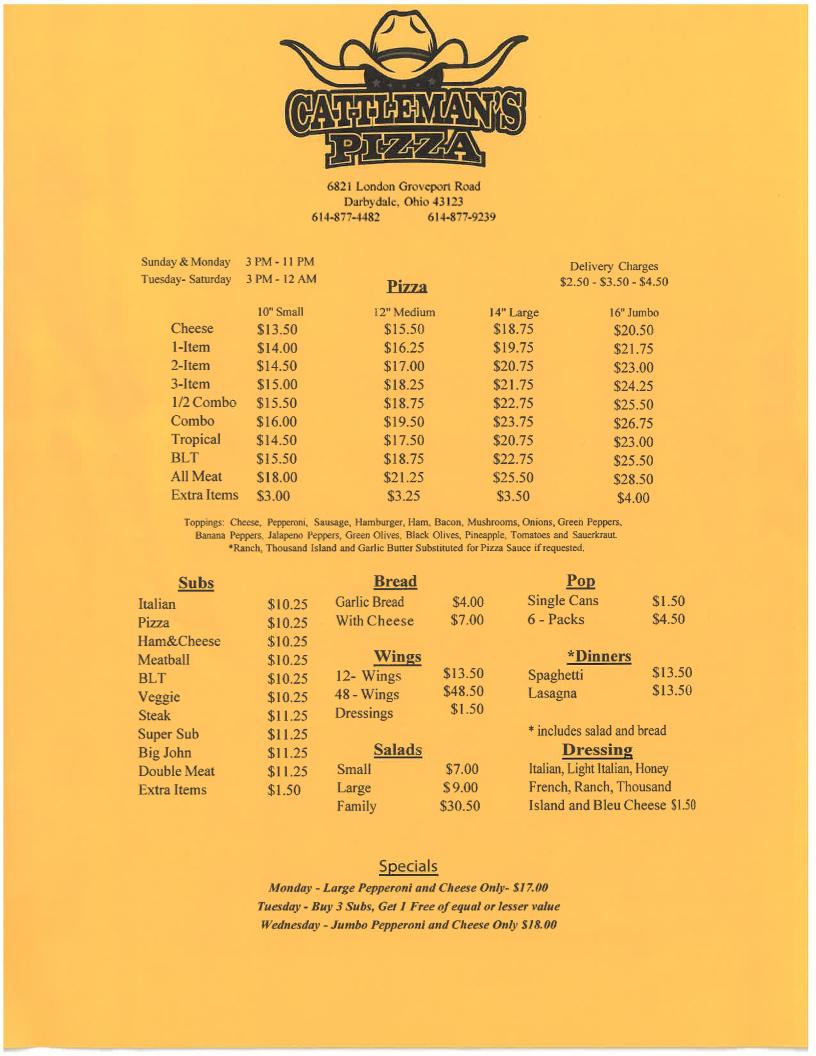 Cattleman's Pizza