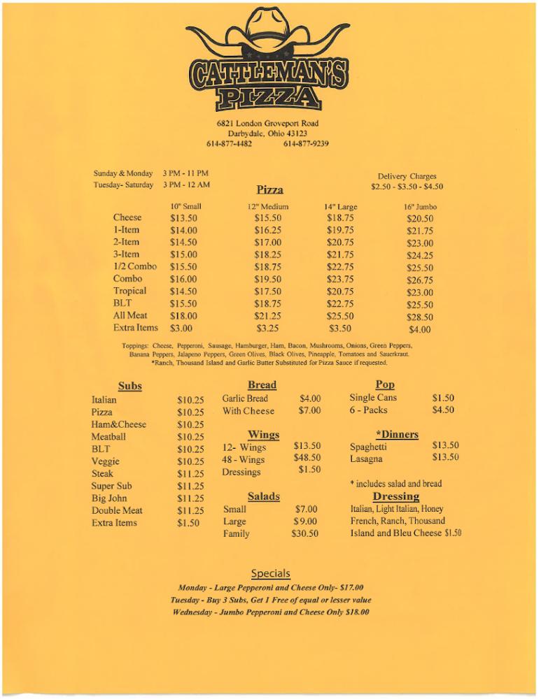Cattleman's Pizza Italian